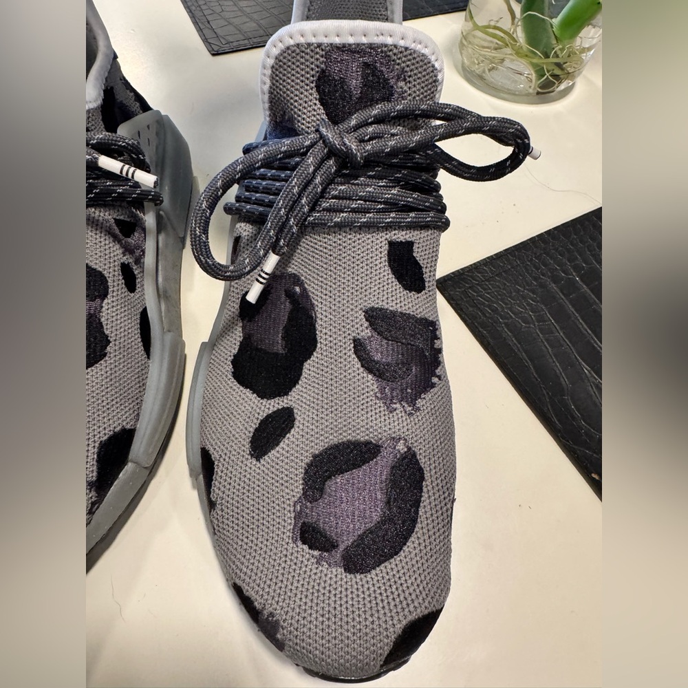 Adidas NMD Hu Pharrell sneakers. Grey and black animal print. - Picture 9 of 14